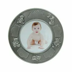 Taufgeschenk: Teddybär Fotorahmen in verzinnt 