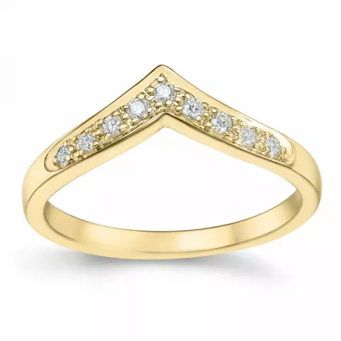 Diamant Ring in 14 Karat Gold 0,117 ct