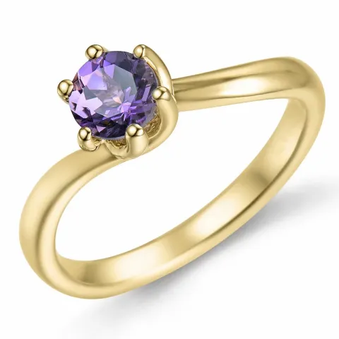 Amethyst Solitärring in 9 Karat Gold 0,47 ct