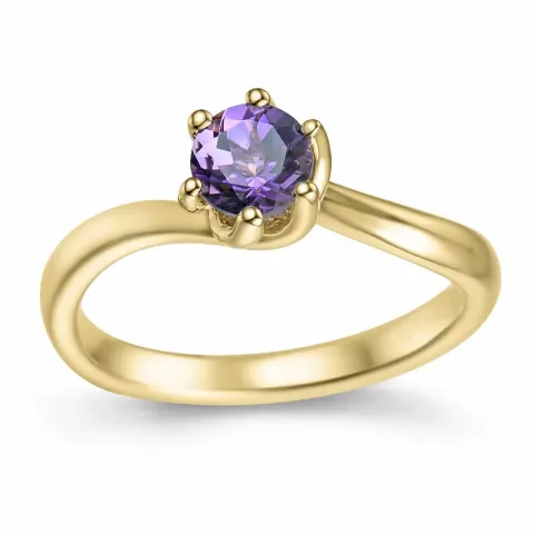 Amethyst Solitärring in 9 Karat Gold 0,47 ct