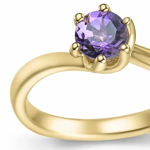 Amethyst Solitärring in 9 Karat Gold 0,47 ct