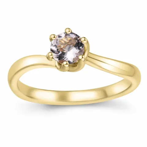 morganit Solitärring in 14 Karat Gold 0,43 ct