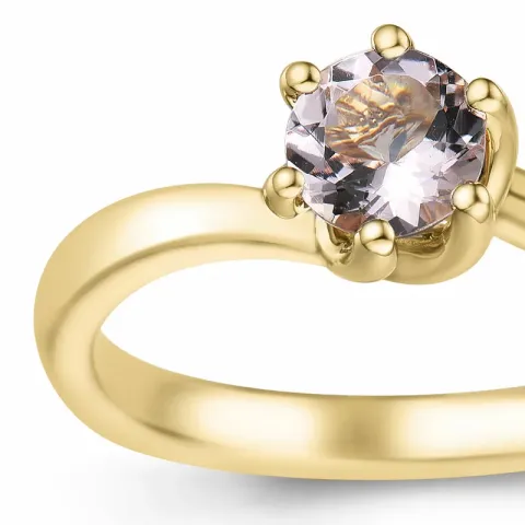 morganit Solitärring in 14 Karat Gold 0,43 ct