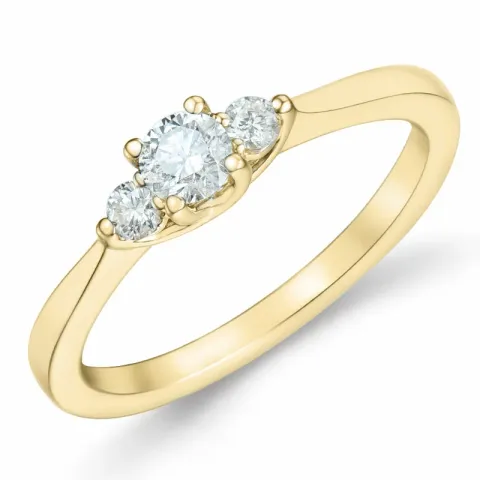 Diamant Ring in 14 Karat Gold 0,20 ct 0,102 ct