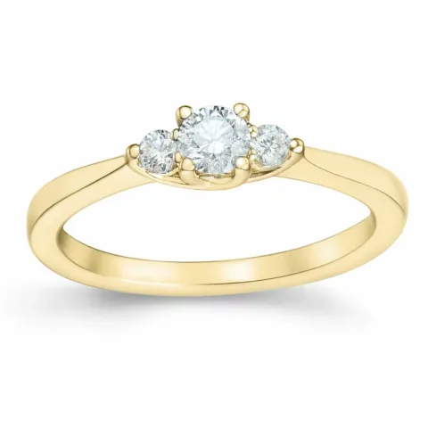 Diamant Ring in 14 Karat Gold 0,20 ct 0,102 ct