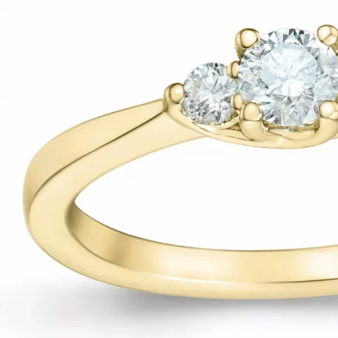 Diamant Ring in 14 Karat Gold 0,20 ct 0,102 ct