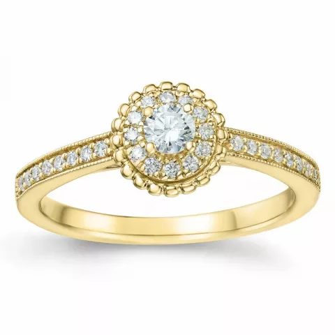 runder Diamant Ring in 14 Karat Gold 0,334 ct