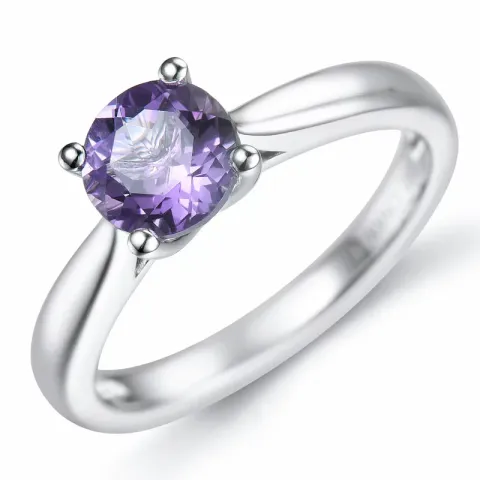 Amethyst Solitärring in 14 Karat Weißgold 0,95 ct