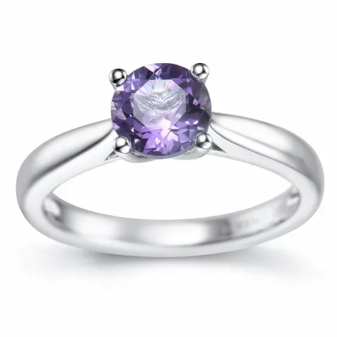 Amethyst Solitärring in 14 Karat Weißgold 0,95 ct