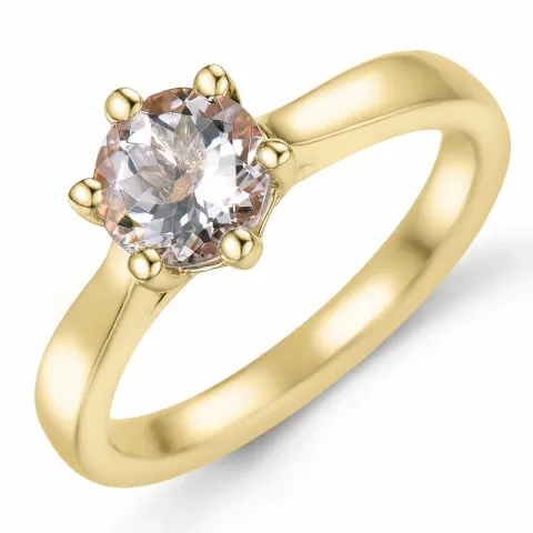 morganit Solitärring in 9 Karat Gold 0,98 ct