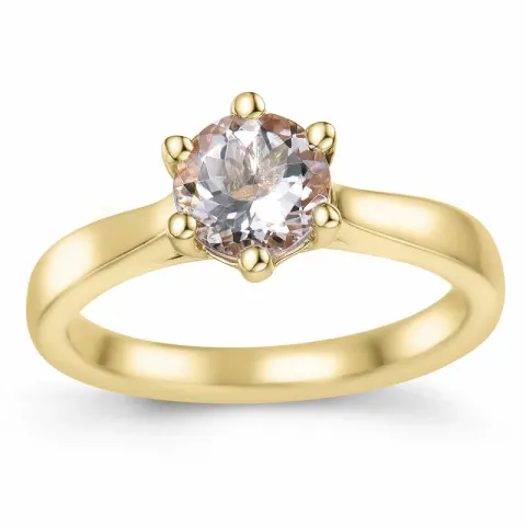 morganit Solitärring in 9 Karat Gold 0,98 ct