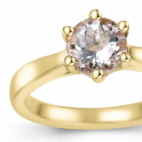 morganit Solitärring in 9 Karat Gold 0,98 ct