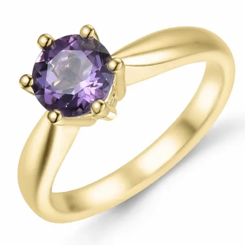 Amethyst Solitärring in 9 Karat Gold 0,95 ct