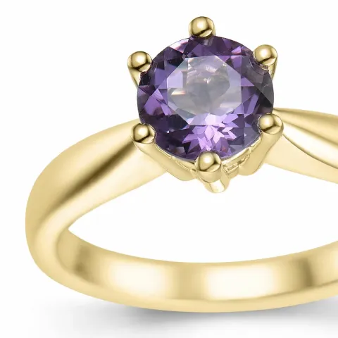 Amethyst Solitärring in 9 Karat Gold 0,95 ct