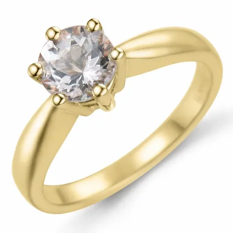 morganit Solitärring in 9 Karat Gold 0,98 ct