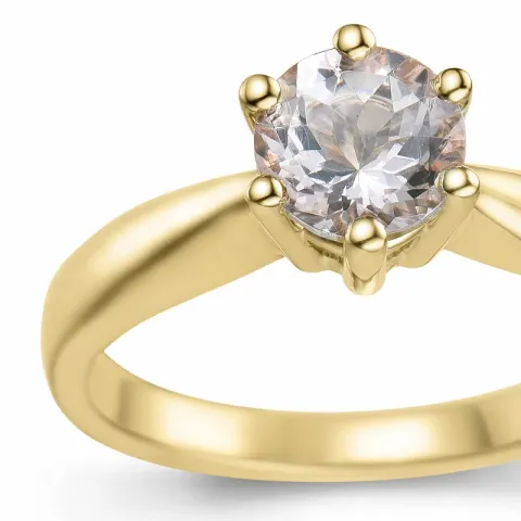 morganit Solitärring in 9 Karat Gold 0,98 ct