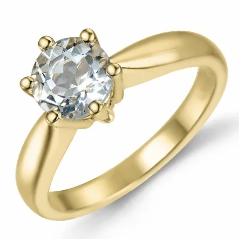 Quarz Solitärring in 9 Karat Gold 0,95 ct