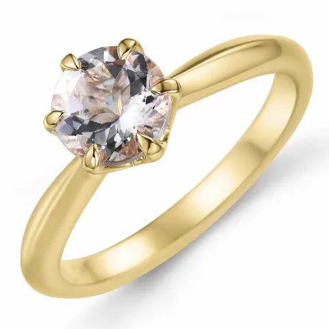 morganit Solitärring in 9 Karat Gold 0,98 ct