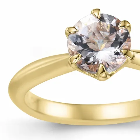 morganit Solitärring in 9 Karat Gold 0,98 ct