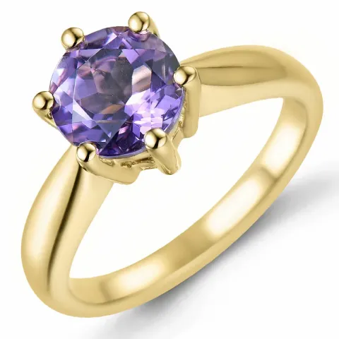 Amethyst Solitärring in 14 Karat Gold 1,34 ct