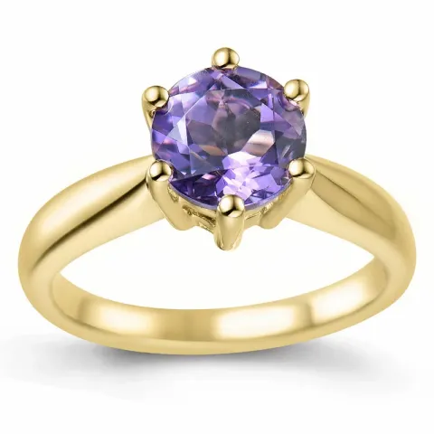 Amethyst Solitärring in 14 Karat Gold 1,34 ct