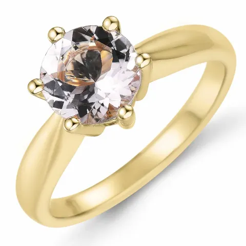 morganit Solitärring in 14 Karat Gold 1,40 ct