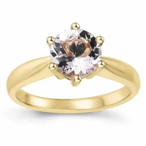 morganit Solitärring in 14 Karat Gold 1,40 ct