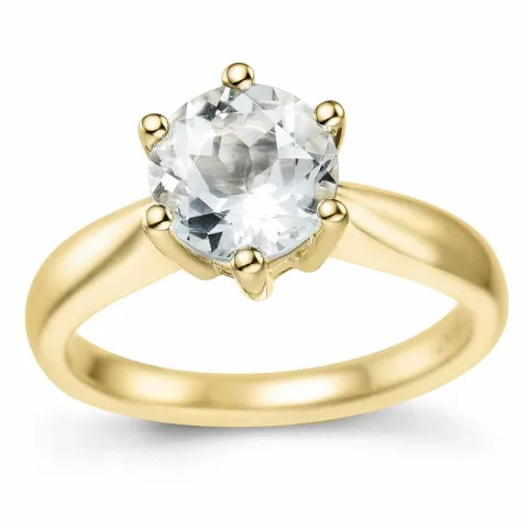 Quarz Solitärring in 14 Karat Gold 1,34 ct