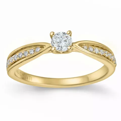 Diamant Ring in 14 Karat Gold 0,20 ct 0,132 ct