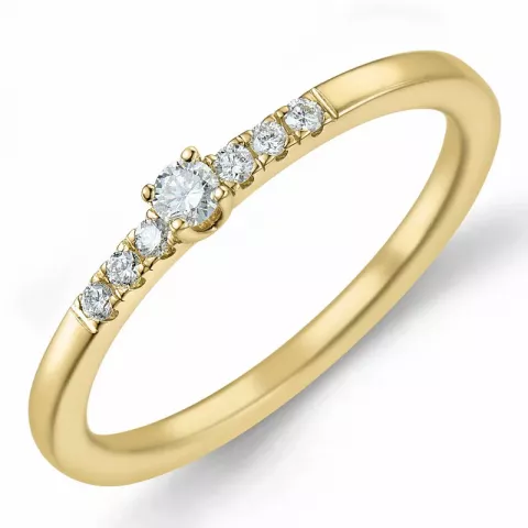 Diamant Ring in 14 Karat Gold 0,04 ct 0,06 ct