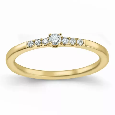 Diamant Ring in 14 Karat Gold 0,04 ct 0,06 ct