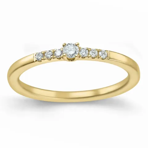 Diamant Ring in 14 Karat Gold 0,04 ct 0,06 ct