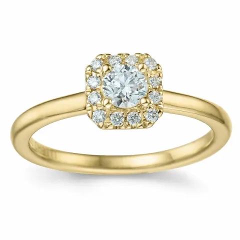 Diamant Ring in 14 Karat Gold 0,26 ct 0,096 ct