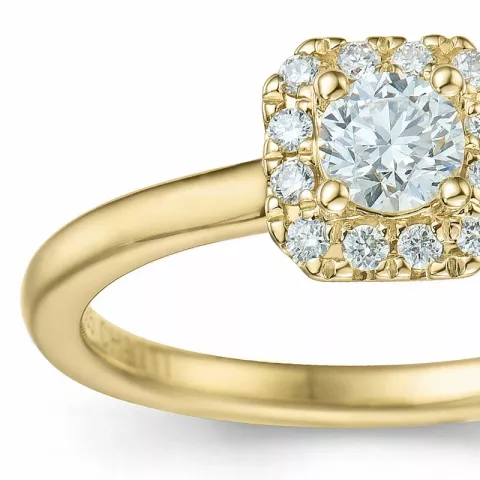 Diamant Ring in 14 Karat Gold 0,26 ct 0,096 ct