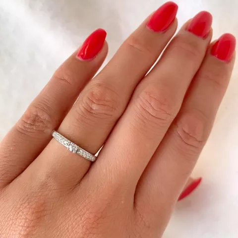 Diamant Ring in 14 Karat Weißgold 0,20 ct