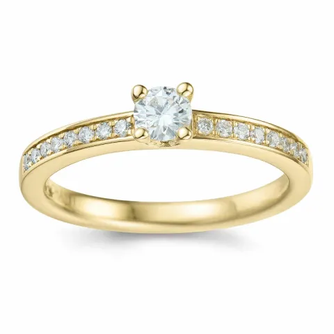 Diamant Ring in 14 Karat Gold 0,20 ct 0,136 ct