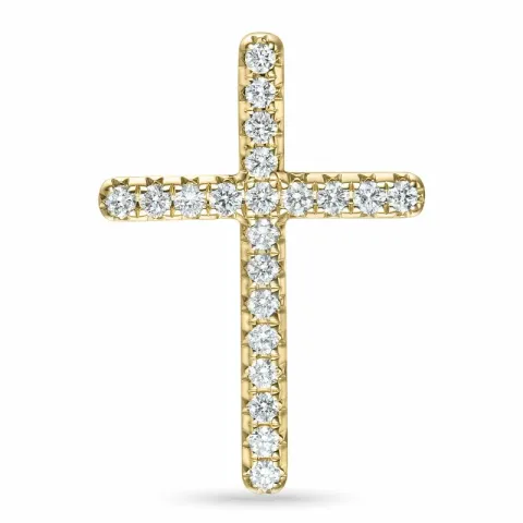 Kreuz Diamant Anhänger in 14 karat Gold 0,251 ct