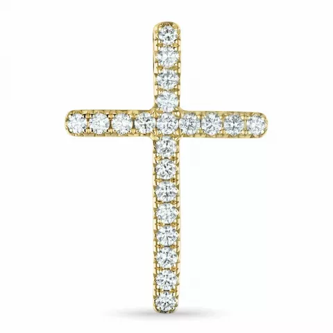 Kreuz Diamant Anhänger in 14 karat Gold 0,53 ct