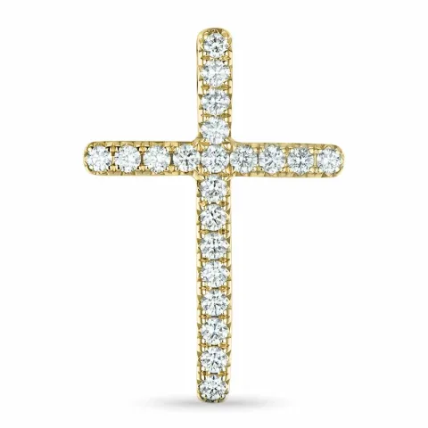 Kreuz Diamant Anhänger in 14 karat Gold 0,53 ct