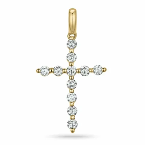 Kreuz Diamant Anhänger in 14 karat Gold 0,50 ct