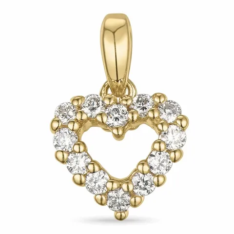 Herz Diamantanhänger in 14 karat Gold 0,18 ct