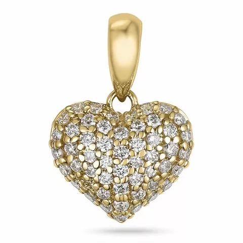 Herz Diamant Anhänger in 14 karat Gold 0,288 ct