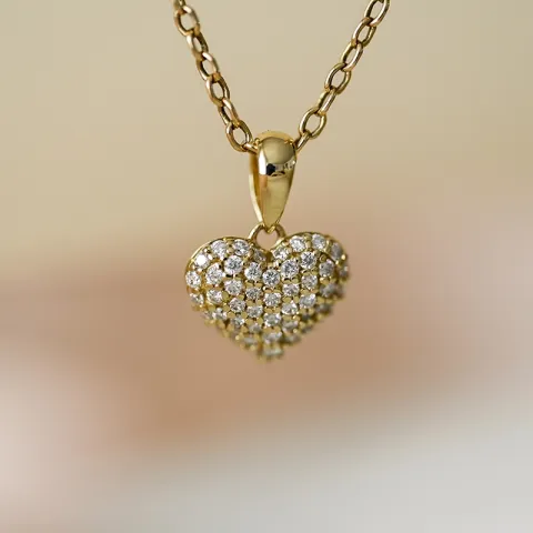 Herz Diamant Anhänger in 14 karat Gold 0,288 ct