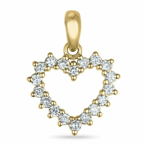 Herz Diamant Anhänger in 14 karat Gold 0,19 ct