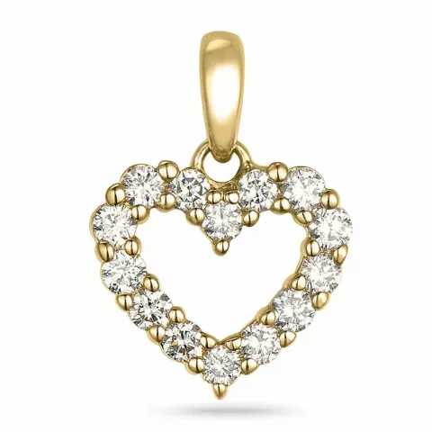 Herz Diamant Anhänger in 14 karat Gold 0,25 ct