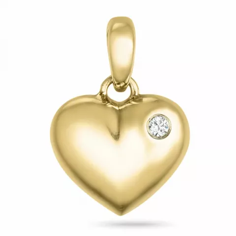 Herz Diamant Anhänger in 14 karat Gold 0,015 ct