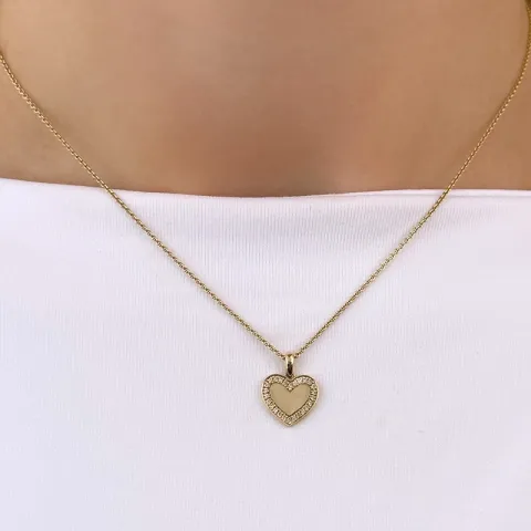 Herz Diamant Anhänger in 14 karat Gold  0,113 ct