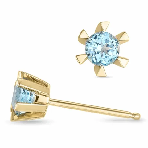 2 x 0,22 ct Topas Solitärohrstecker in 14 Karat Gold mit Topas