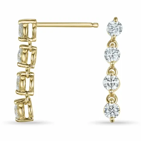 Diamant Ohrstecker in 14 Karat Gold mit Diamant