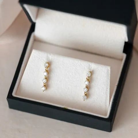 Diamant Ohrstecker in 14 Karat Gold mit Diamant